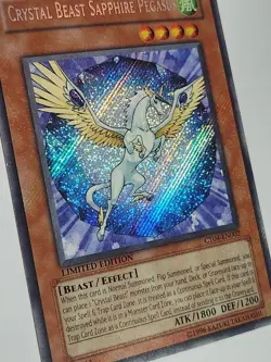 YU-GI-OH! | CRYSTAL BEAST SAPPHIRE PEGASUS | CT04 EN002 | LTD ED SECRET RARE - Image 3