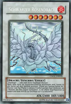 Yu-Gi-Oh! Schwarzer Rosendrache CSOC-DE039 Ghost Rare Englisch Poor - Image 1