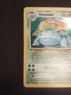2000 Venusaur 18/130 Base Set 2 Holo Rare WOTC Vintage Pokemon Card HP - Image 4