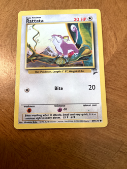 Rattata 89/130 Base 2 Set Pokemon Card - Image 1