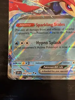 2024 Pokemon Surging Sparks #42/191 Milotic ex DOUBLE RARE Holo Card Near Mint - Image 2