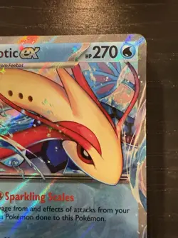 2024 Pokemon Surging Sparks #42/191 Milotic ex DOUBLE RARE Holo Card Near Mint - Image 4