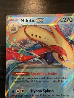 2024 Pokemon Surging Sparks #42/191 Milotic ex DOUBLE RARE Holo Card Near Mint - Image 5