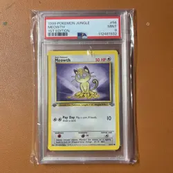 Pokemon TCG Meowth Jungle 1st Edition 56/64 PSA 9 Mint Graded Card 1999 Vintage - Image 2
