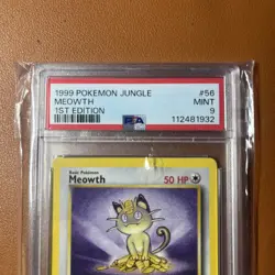 Pokemon TCG Meowth Jungle 1st Edition 56/64 PSA 9 Mint Graded Card 1999 Vintage - Image 3