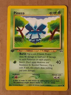 Pokemon Pineco 61/75 Neo Discovery 1st Edition LP-NM See Pictures - Image 1