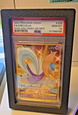 2021 POKEMON SWORD & SHIELD EVOLVING SKIES SECRET #228 FULL ART/CRESSELIA PSA 10 - Image 4