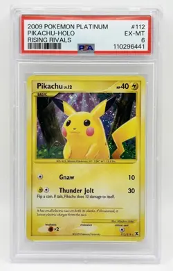 PSA 6 Pikachu Holo 112/111 Rising Rivals Secret Rare LV. 12 Pokemon low LOW POP - Image 1
