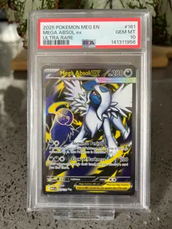 Mega Absol EX 161/132 Ultra Rare Meg En-mega Evolution Pokemon PSA 10 - Image 1