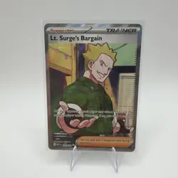 Lt. Surge's Bargain 170/132 Ultra Rare Full Art Pokemon Mega Evolution - Image 1
