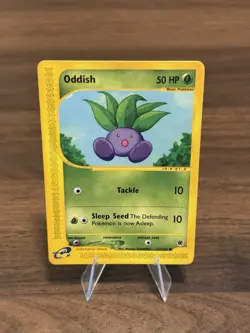 Pokemon TCG Oddish 122/165 Expedition Base Set Regular Common Basic 50 HP 2002 - Image 1