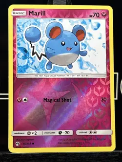 Marill Common Reverse Holo SM - Lost Thunder 135/214 Pokemon TCG - Image 3