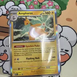 Pokemon Ampharos Chaos Rising Prerelease Stamped Promo 075 - NM - Image 1