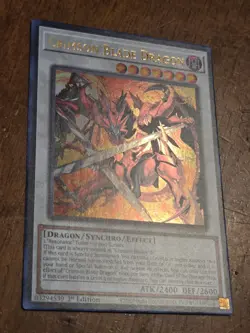 Crimson Blade Dragon BLZD-EN037 Ultra Rare Yugioh 1st Edition Blazing Dominion - Image 2