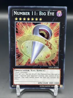 Yugioh! Number 11: Big Eye Secret Rare Near Mint Unlimited GAOV-EN090 - Image 2