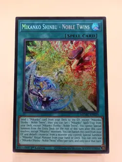Yugioh Mikanko Shinbu - Noble Twins MZMU-EN019 Secret Rare 1st Edition NM - Image 1