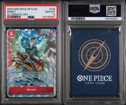 Bandai 2025 One Piece Card Game OP10-016 Monet Alt Art Holo PSA 10 - Image 1