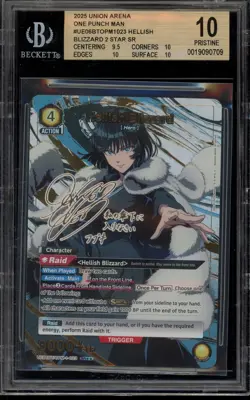 Union Arena Hellish Blizzard One Punch Man 2 Star #023 DAMAGED SLAB BGS 10 - Image 1