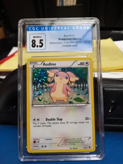 Audino Cgc 8.5 NM/MINT+ McDonald's Collection 2011 12/12 psa Confetti Holo Card - Image 1