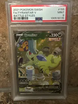 PSA 9 Tyranitar V (Alternate Art) 155/163 Battle Styles Ultra Rare Pokemon Card - Image 3