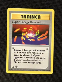 Pokemon 79/102 (1st Edition) Super Energy Removal *Near Mint* Never Played Card - Image 1