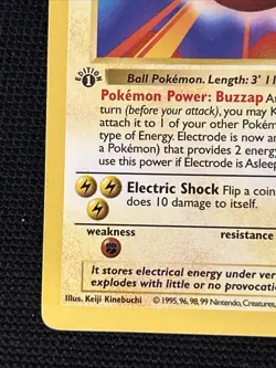 Pokemon Electrode 21/102 (1st Edition) Shadowless *Near Mint* Never Played Card - Image 2