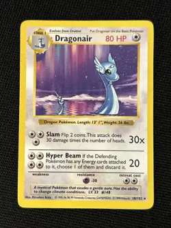 Pokemon Dragonair 18/102 Base Set (Shadowless) *Near Mint* Never Played Card - Image 1