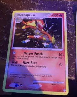 Pokemon Infernape LV.40 5/130 Diamond and Pearl Holo Rare Stage 2 English Card - Image 1