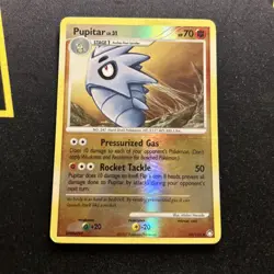 Pupitar 59/123 Reverse Holo LP -Vintage Pokemon Card- Mysterious Treasures (7q) - Image 1