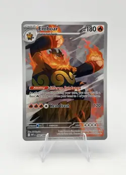 Emboar 098/086 SV: White Flare Full Art Pokemon Card | NM - Image 1