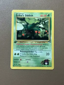 Pokemon Card - Erika's Oddish Gym Heroes 47/132 Uncommon 1st Edition NM/LP - Image 1