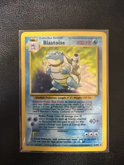 Blastoise 2/102 Base Set Holo Rare Vintage 1999 Pokemon Card - Image 1