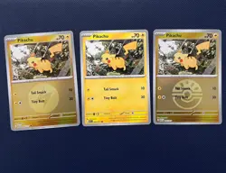 Ascended Pikachu 055/217 3 Card Set - Regular Energy & Friend Ball Reverse Holo - Image 1