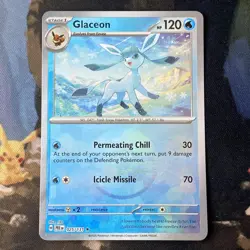 Glaceon (Prismatic Evolutions 2/131) Poke Ball pattern rev. holo Pokemon card - Image 1
