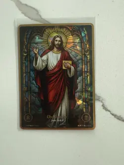 2025 Sacred Legacy Jesus Christ Secret Rare Stained Glass Card 103/100 - Image 1