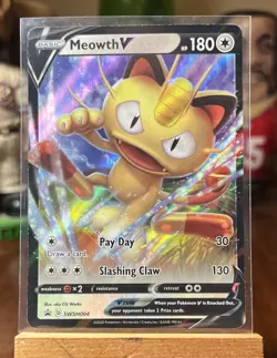 Meowth V SWSH004 SWSH: Sword & Shield Promo Cards Holo - Image 1