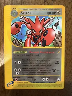 Pokemon TCG Scizor Aquapolis 32/147 Regular Card Rare NM - Image 1