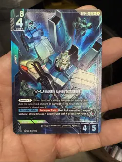 GUNDAM CARD GAME GD04-006 R+ V-DASH GUNDAM - HOLO FOIL - PHANTOM ARIA Alt Art - Image 1