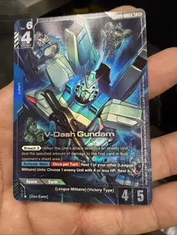 GUNDAM CARD GAME GD04-006 R+ V-DASH GUNDAM - HOLO FOIL - PHANTOM ARIA Alt Art - Image 2