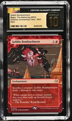 GOBLIN BOMBARDMENT Wilds of Eldraine Enchanting Tales CGC Pristine 10 MTG - Image 1
