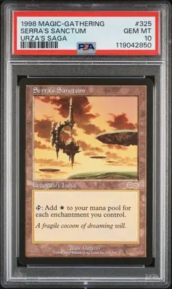 MTG Urza's Saga Serra's Sanctum PSA 10 Gem Mint - Image 1
