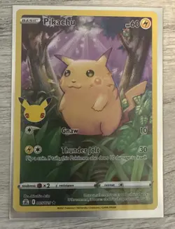 Pokemon Pikachu TCG Celebrations Card 005/025 Full Art - Image 1