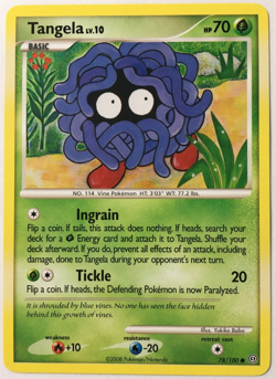 POKEMON TANGELA LV.10 78/100 D&P STORMFRONT COMMON NEAR MINT - Image 1