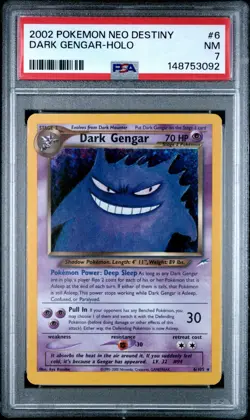 PSA 7 2026 CERT DARK GENGAR-HOLO 2002 POKEMON NEO DESTINY #6 - Image 1