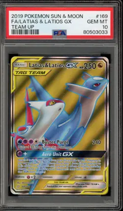 Pokemon Latias & Latios GX Team Up Full Art #169 PSA 10 Gem Mint - Image 1