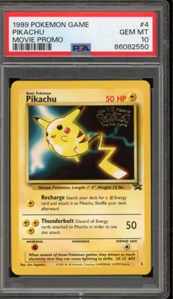 Pokemon Pikachu WB Movie Black Star Promo #4 PSA 10 Gem Mint - Image 1