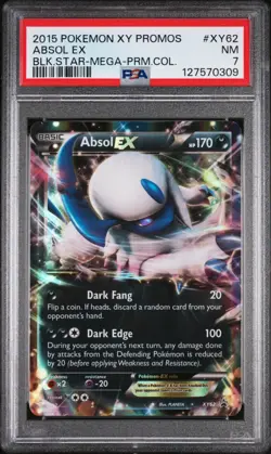 ABSOL EX #XY62 2015 POKEMON XY BLACK STAR PROMO MEGA PREMIUM COLLECTION PSA 7 - Image 1