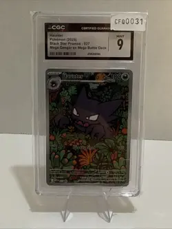 2025 Pokemon Black Star Promo Haunter 027 CGC 9 Mega Gengar ex Deck - Image 1