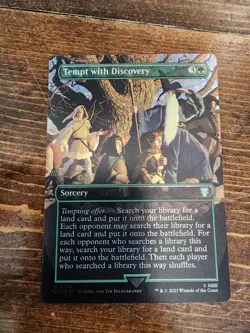Tempt with Discovery NM Borderless Foil MTG Lord of the Rings LTC Unplayed Magic - Image 1