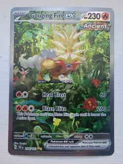 Pokemon TCG: GOUGING FIRE ex 204/162 Temporal Forces Illustration Rare NM - Image 1